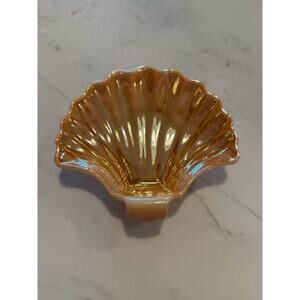 VTG Fire King anchor, hocking Iridescent Shell Catch All bowl trinket dish 7x7